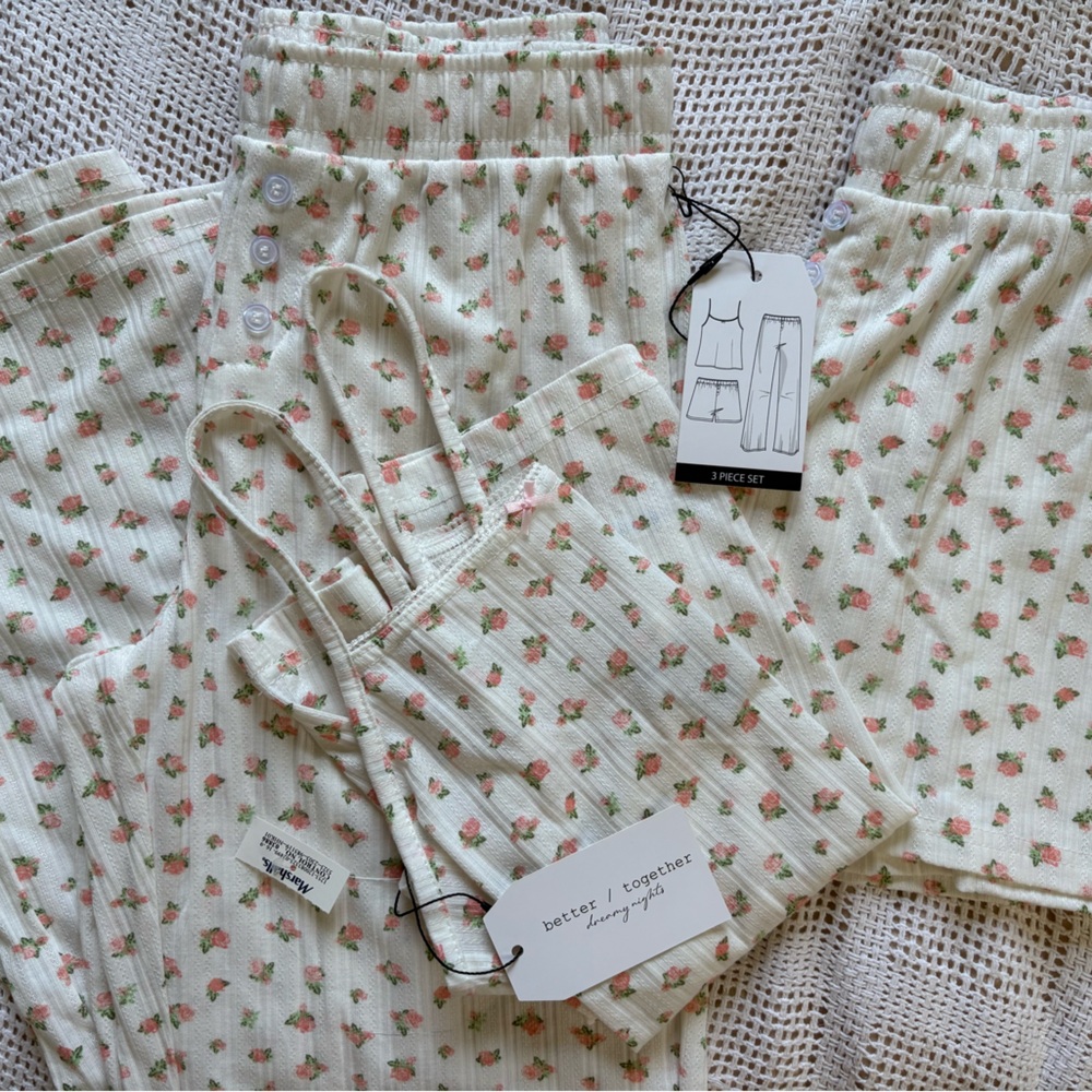 Floral Pajama Set - 3 Pieces